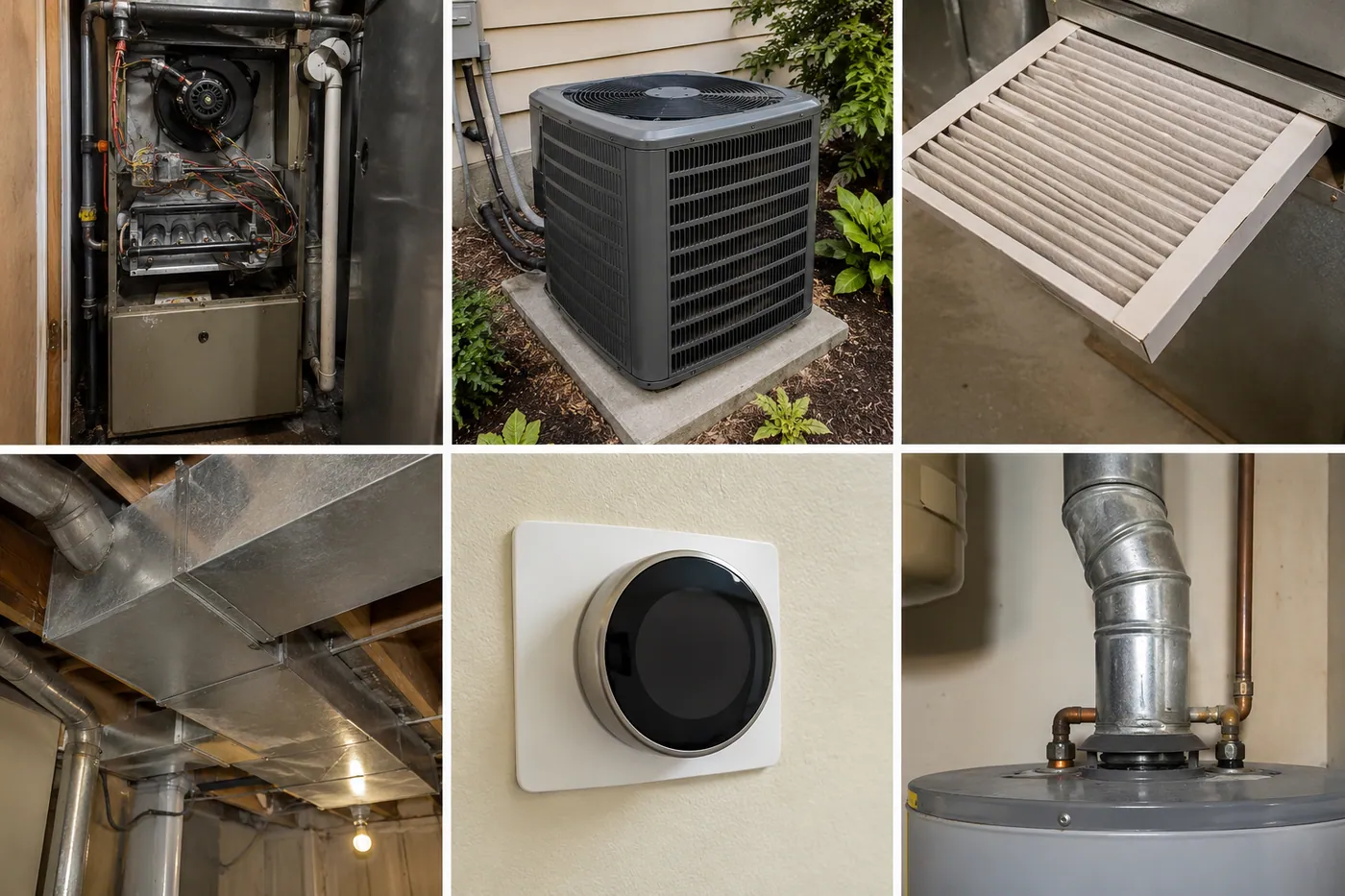 Air conditioning and heating system components